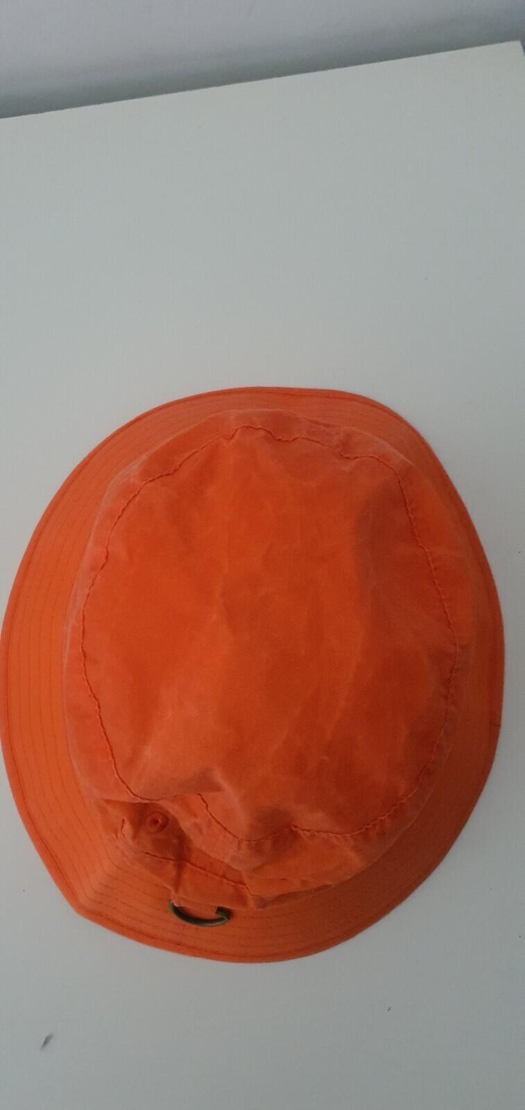 SS20 Supreme x Barbour Waxed Cotton Crusher Orange Bucket Hat Wasserabweisend M