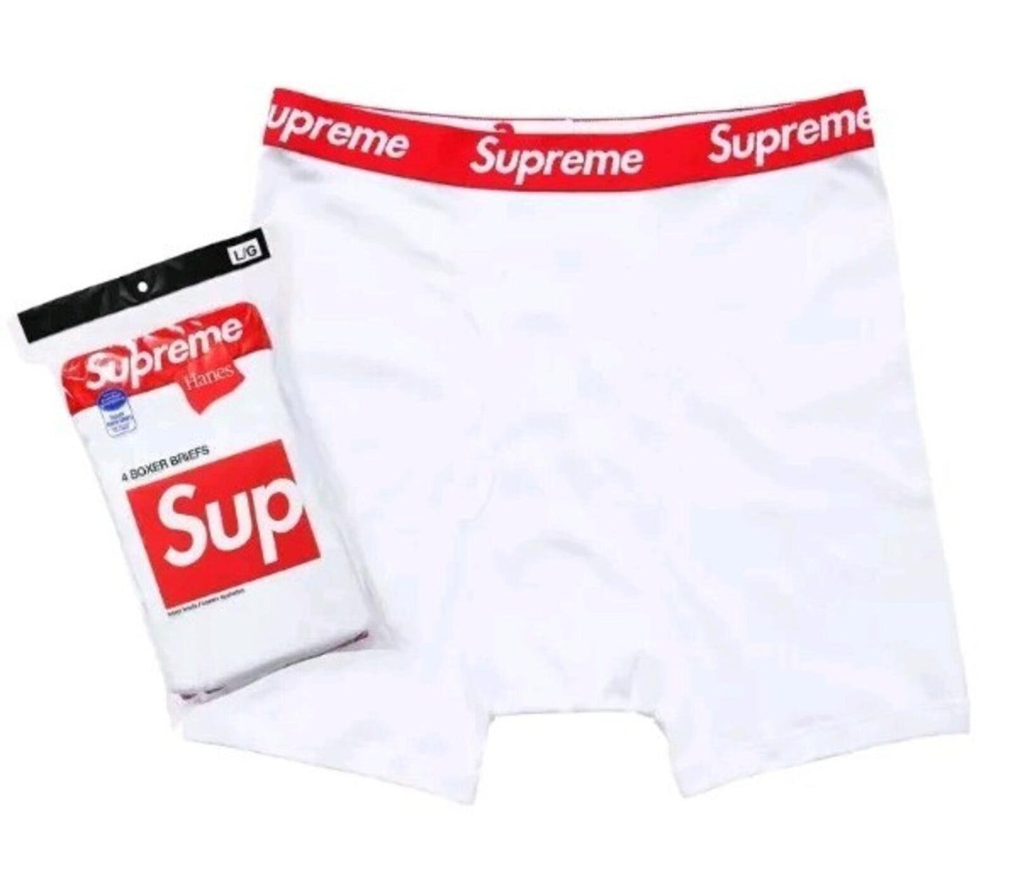 FW24 Supreme Hanes boxer briefs (4 pack) White Underwear Size S Small New Shorts