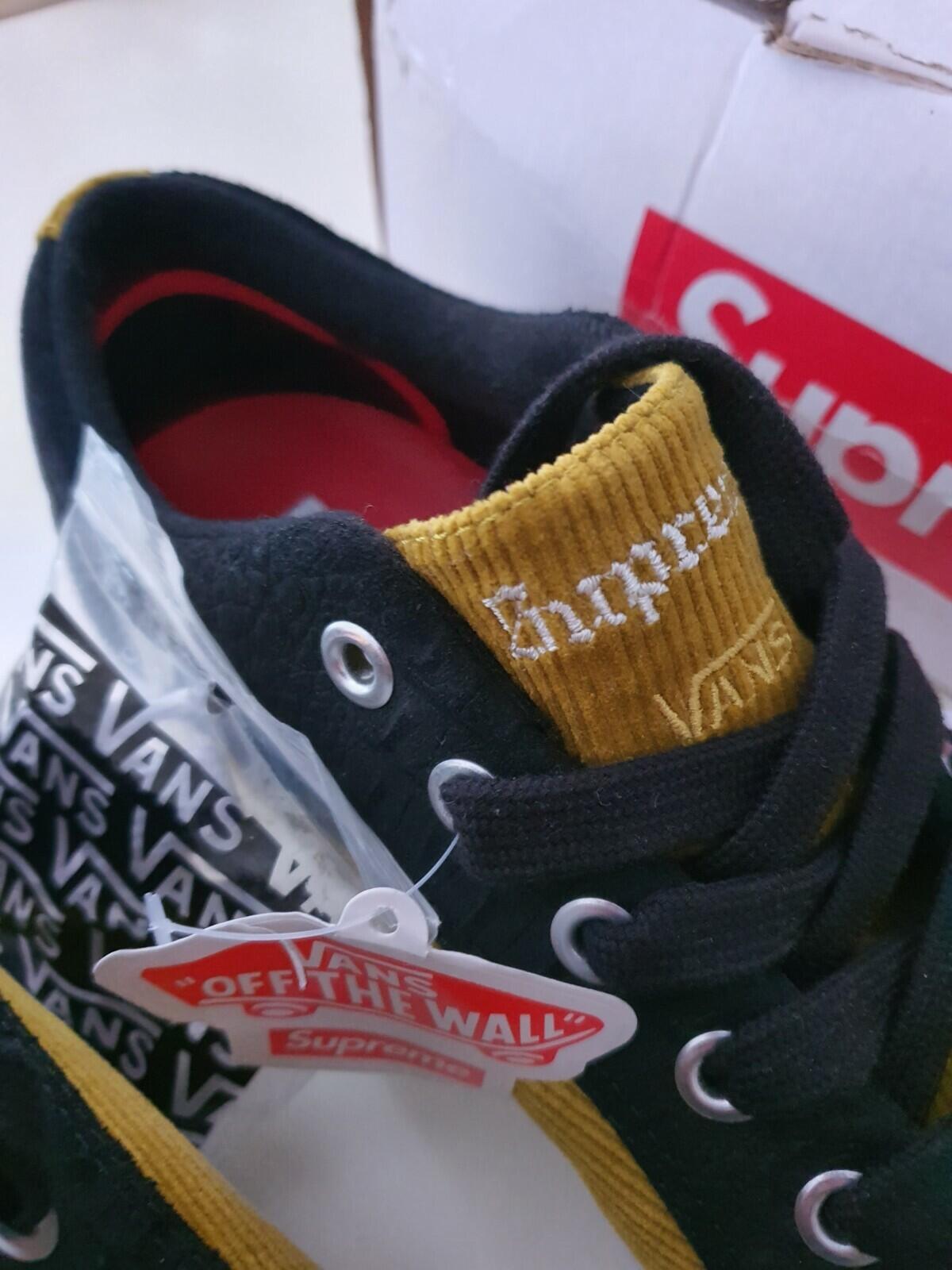 Supreme Vans Lampin Pro Croc Corduroy black / mustard trainers US 12 UK 11 EU 46