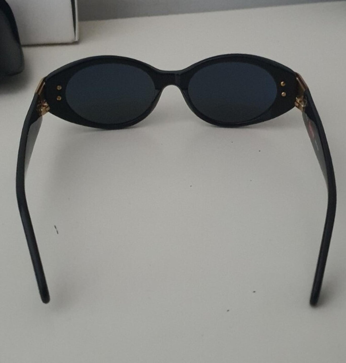 SS18 Supreme Plaza sunglasses Black Gold made in Italy