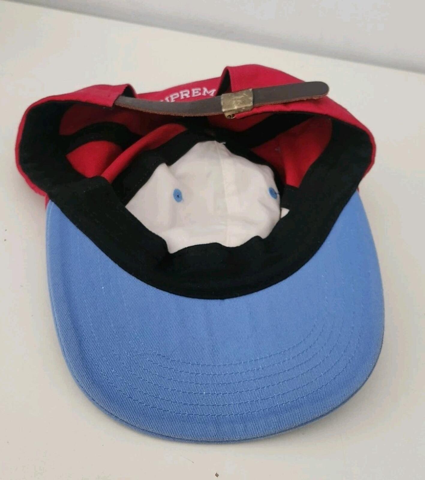 SS16 Supreme 2-Tone Washed S Logo 6-panel Cap Red