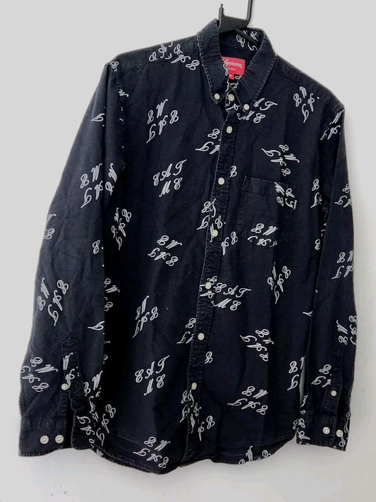 FW15 Supreme Eat Me schwarzes Shirt Größe M Medium Rare