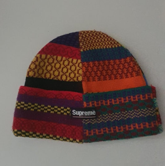 FW20 Supreme Multi Pattern beanie Multicolour Hat Acrylic
