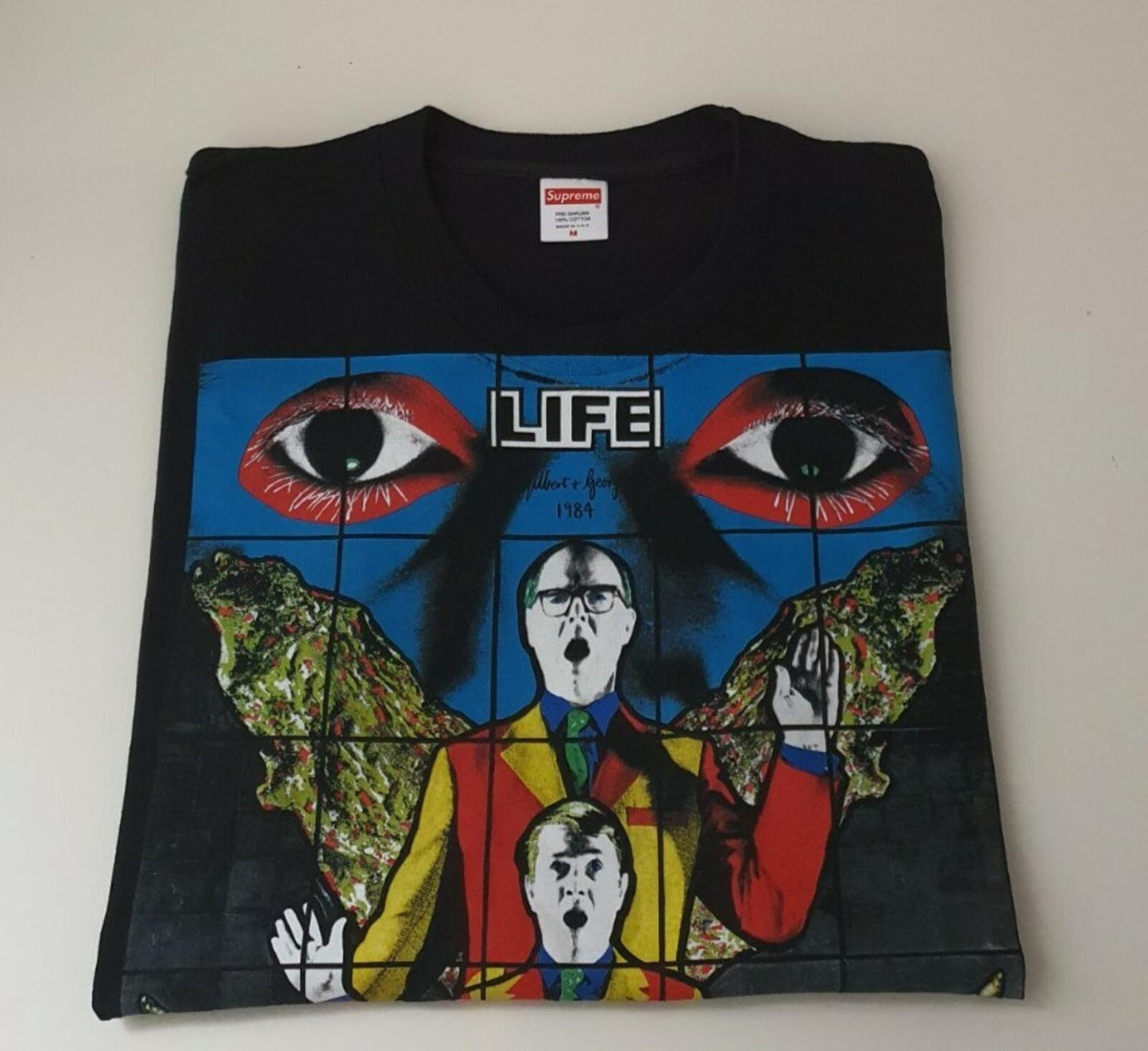 SS19 Supreme Gilbert & George Life Tee Black Size M