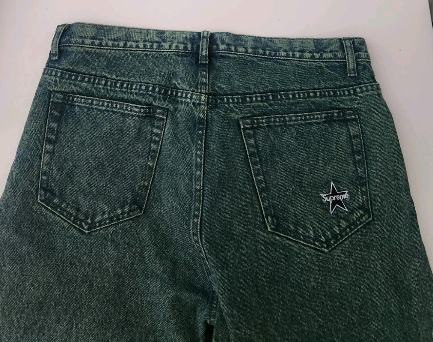 SS23 Supreme Regular Jean Size 32 W32 L32 Overdyed Green Denim Jeans Trousers