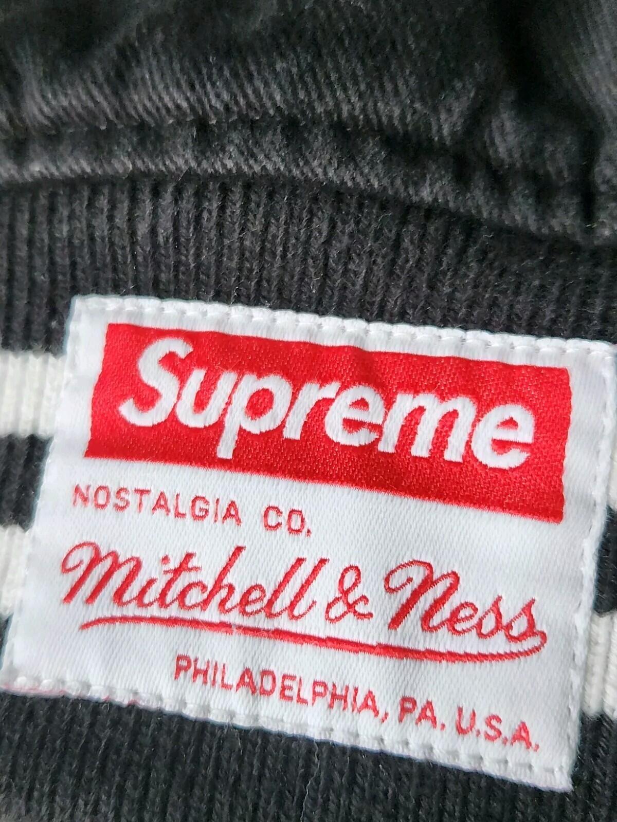 FW22 Supreme x Mitchell & Ness Doughboy Twill Varsity Jacket Black Size S