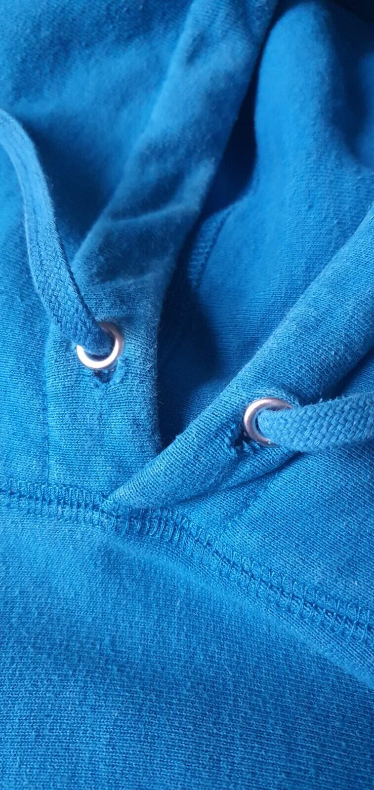 SS18 Supreme Sleeve Embroidery Hooded Sweatshirt Aqua Size M