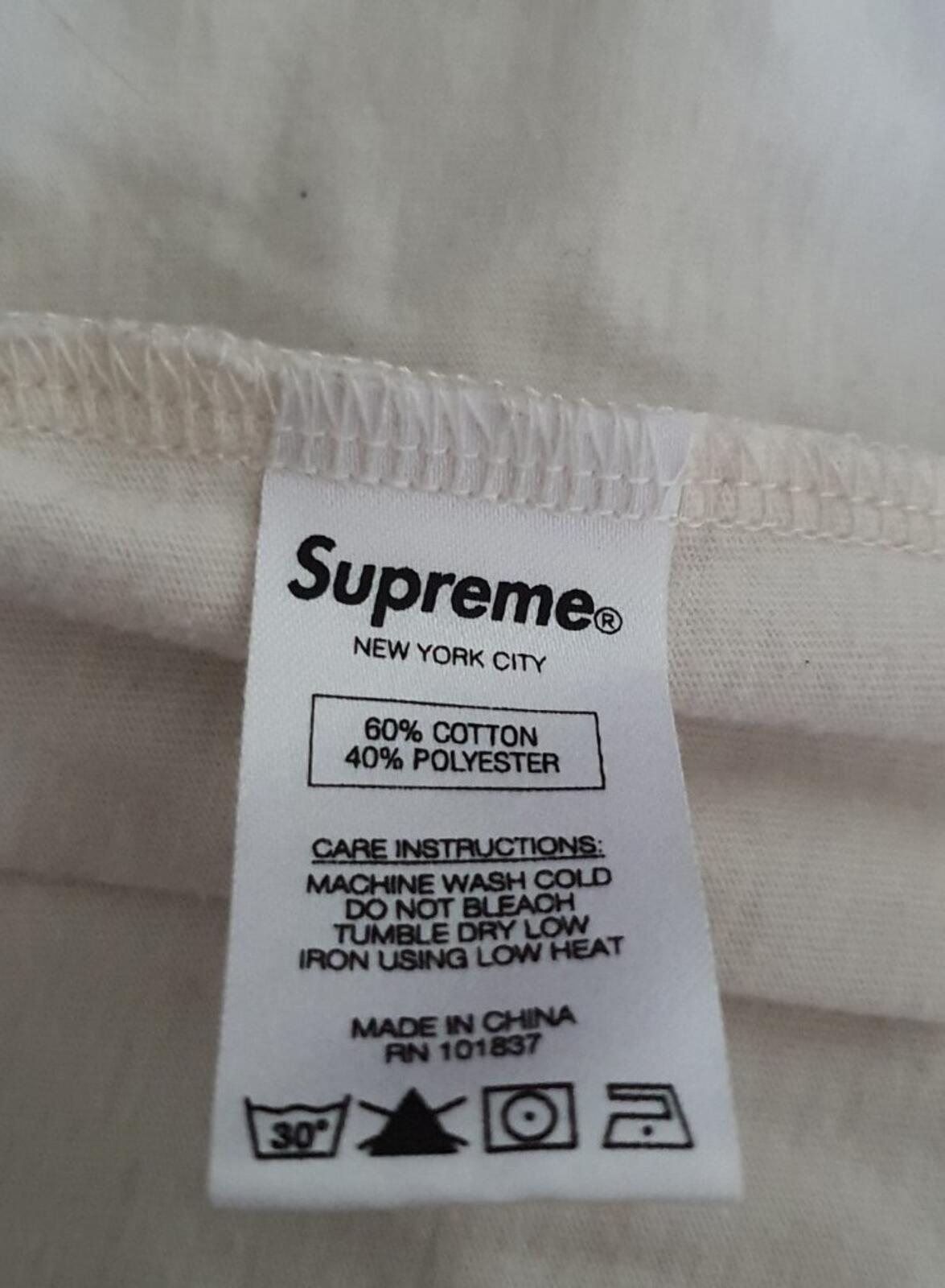 FW17 Supreme Glitter Arc Football Top White Größe M