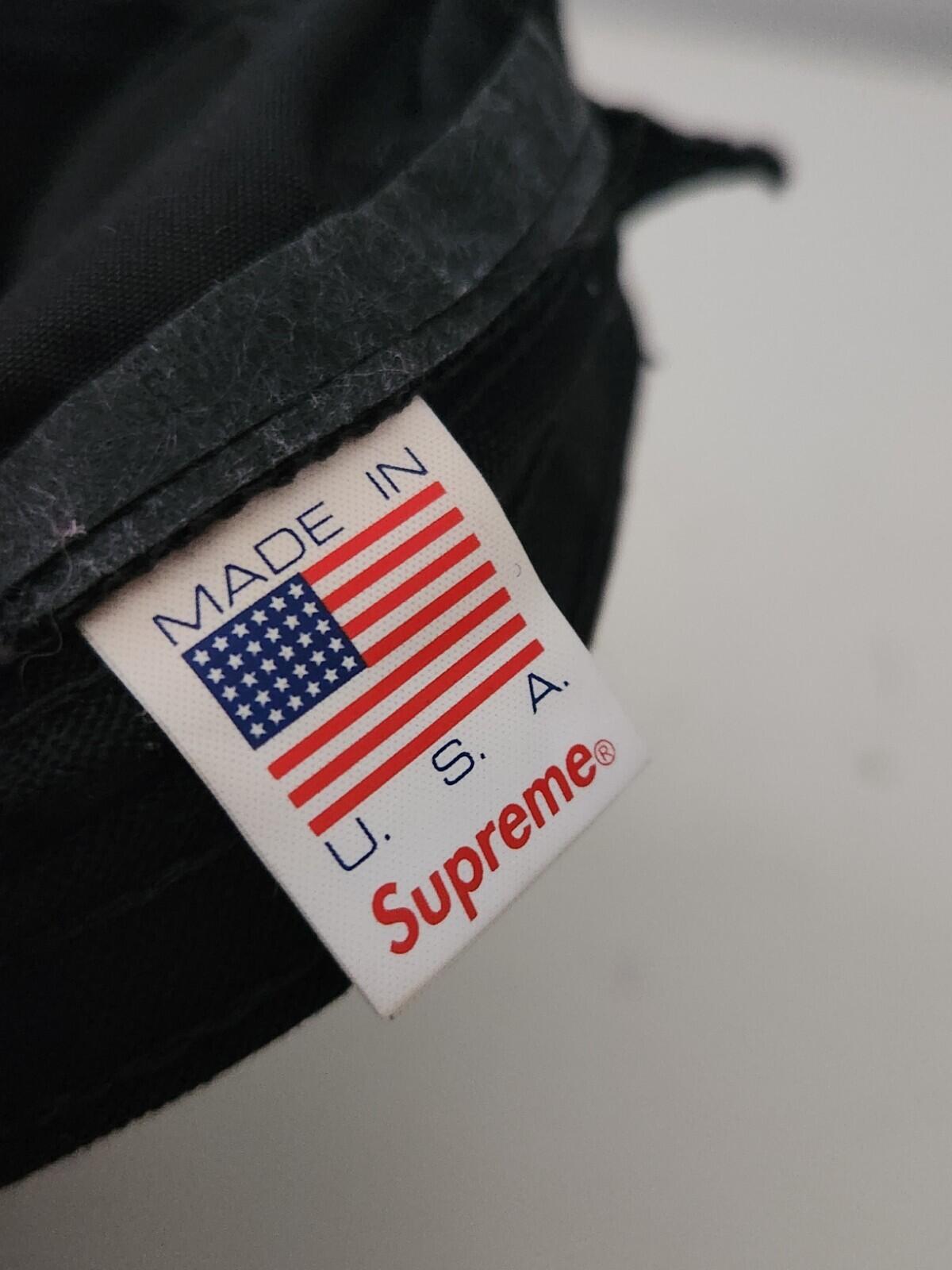 SS21 Supreme Reversed Label Camp Cap Black