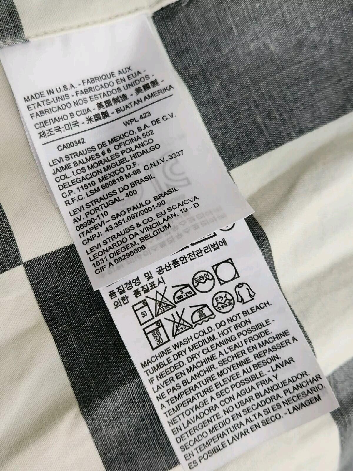 Chaleco vaquero FW14 Supreme x Levis talla XL, estampado a cuadros, azul Levi's, raro