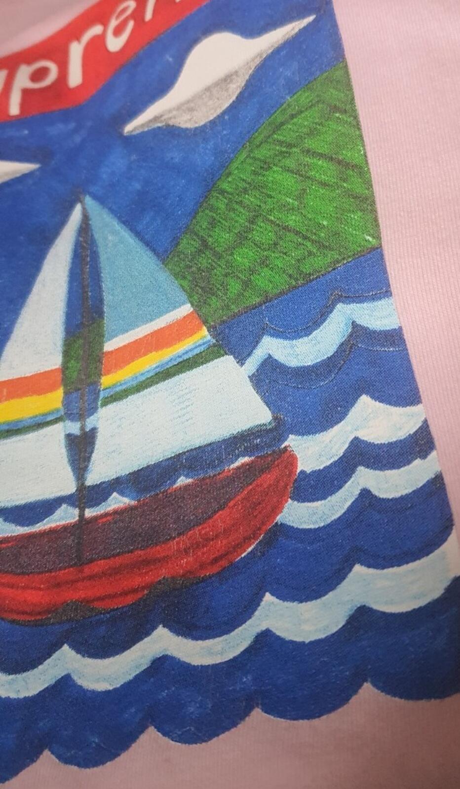 SS20 Supreme Sailboat Tee Light Pink Size L