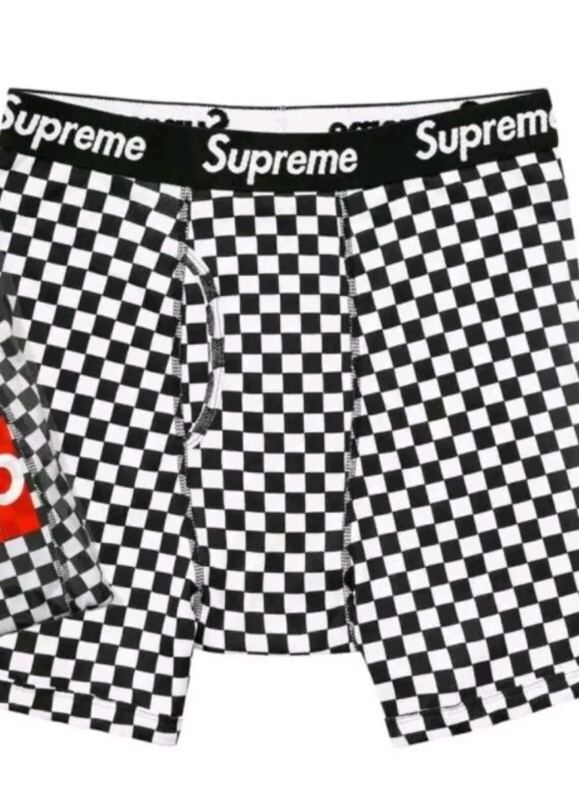 SS18 Supreme Hanes Checkered boxer briefs (2pack) S small