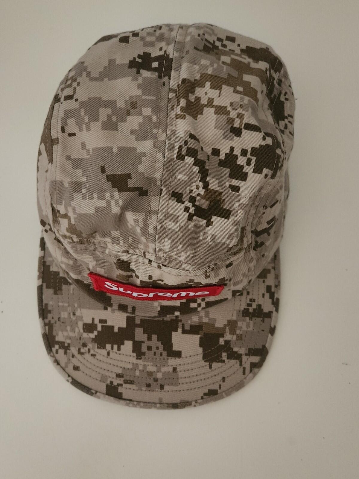 HW17 Supreme NYCO Twill Camp Cap Tan Digi Camo