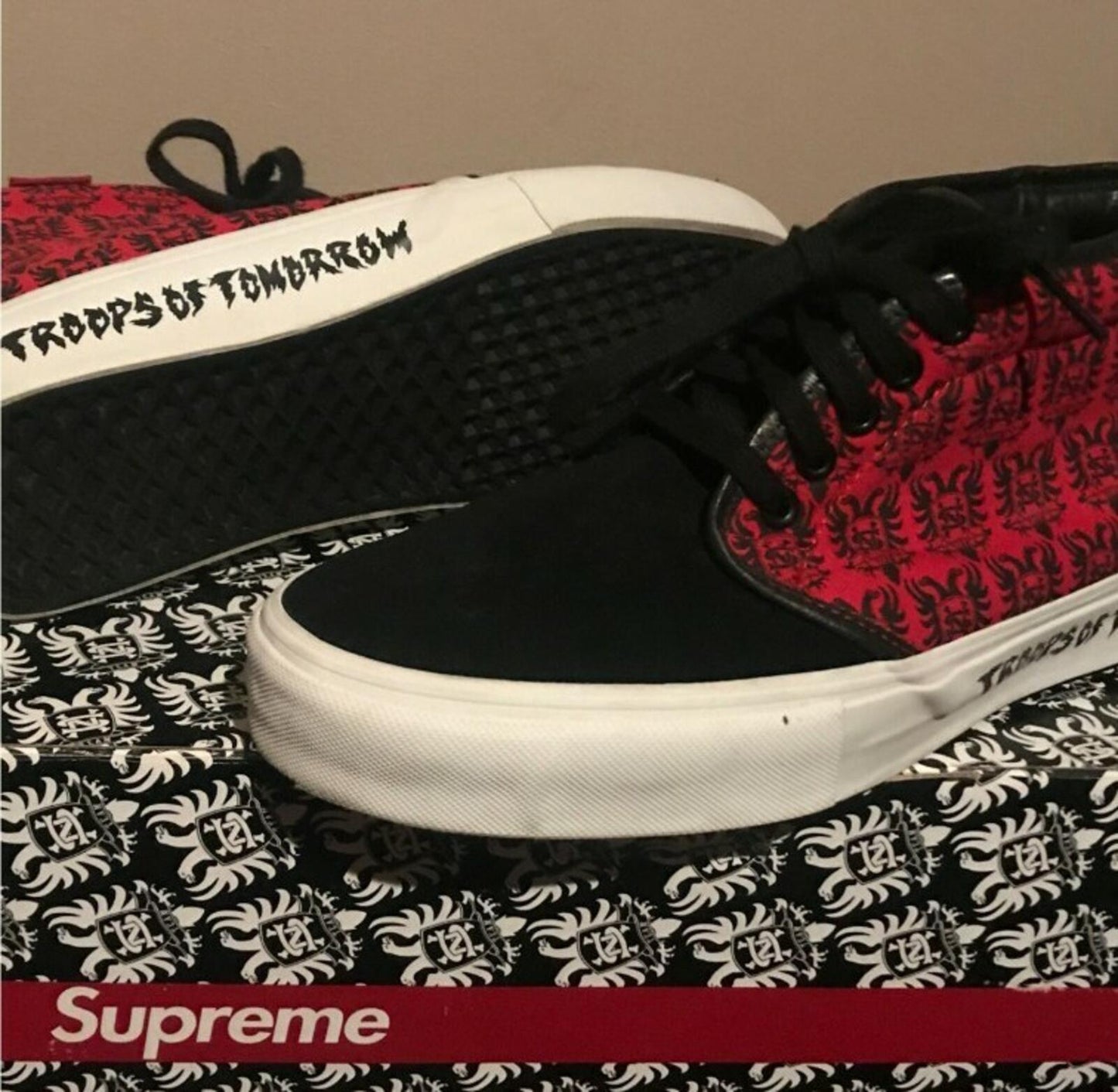 FW07 Supreme x Vans x Neighborhood Chukka Trainers Size UK 8.5 EU 42.5 US 9.5