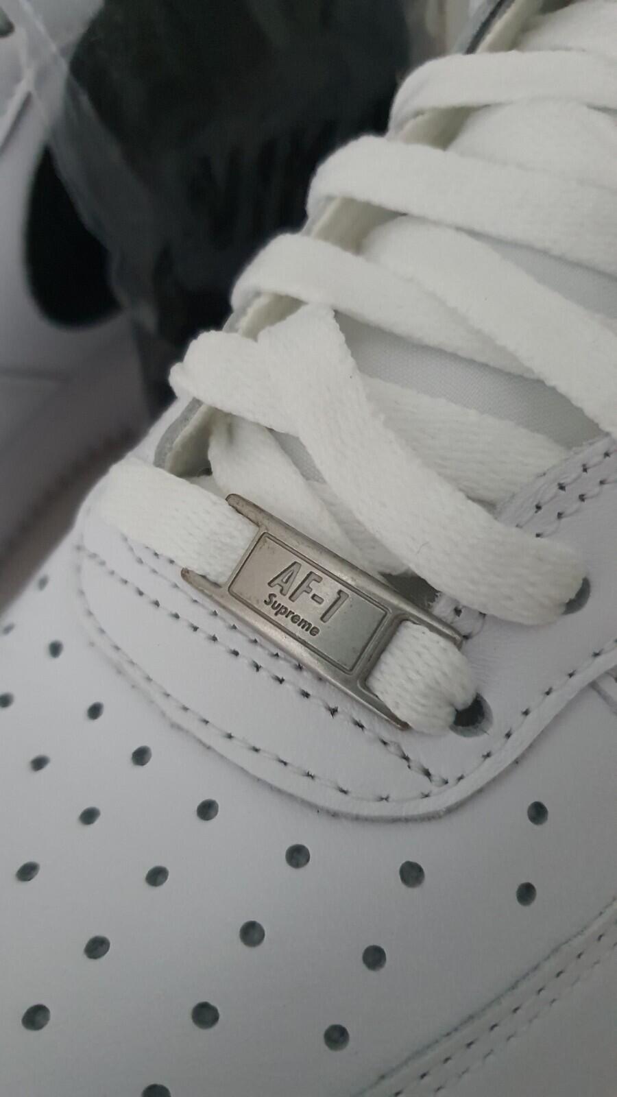 FW14 Supreme Nike Air Force 1 Hi US 9 UK 8 EU 42.5 Sneaker Schuhe Lot Weiß Selten