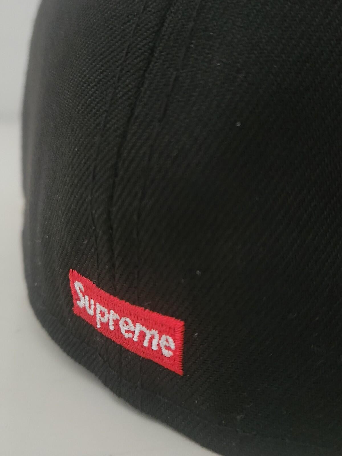 FW21 Supreme Eyes New Era Hat 7 1/2 Black Cap Embroidered Artwork By AOI