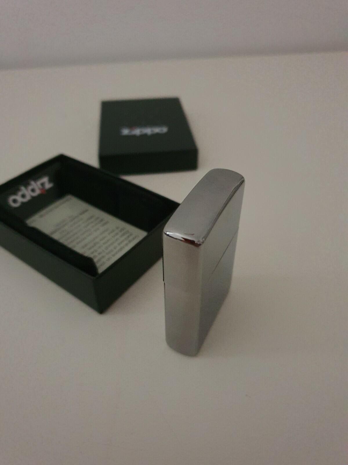 FW15 Supreme Engraved Stripe Zippo silver lighter Rare Accessory