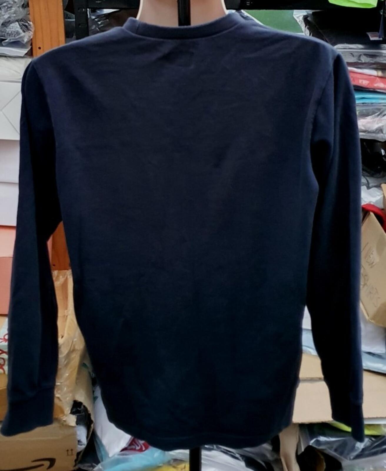 SS17 Supreme Pique logo navy Longsleeve top size M medium L/S T-shirt tee