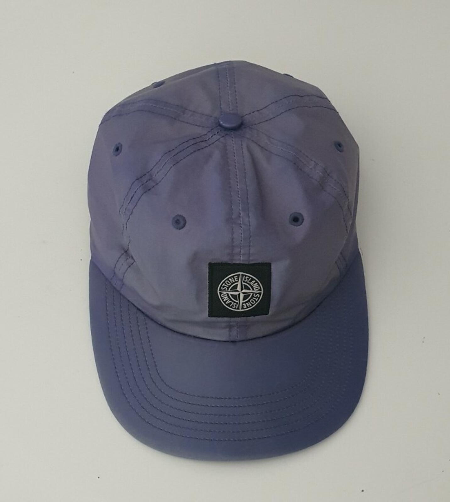 SS16 Supreme x Stone Island heat reactive 6-panel cap Purple hat Made in U.S.A