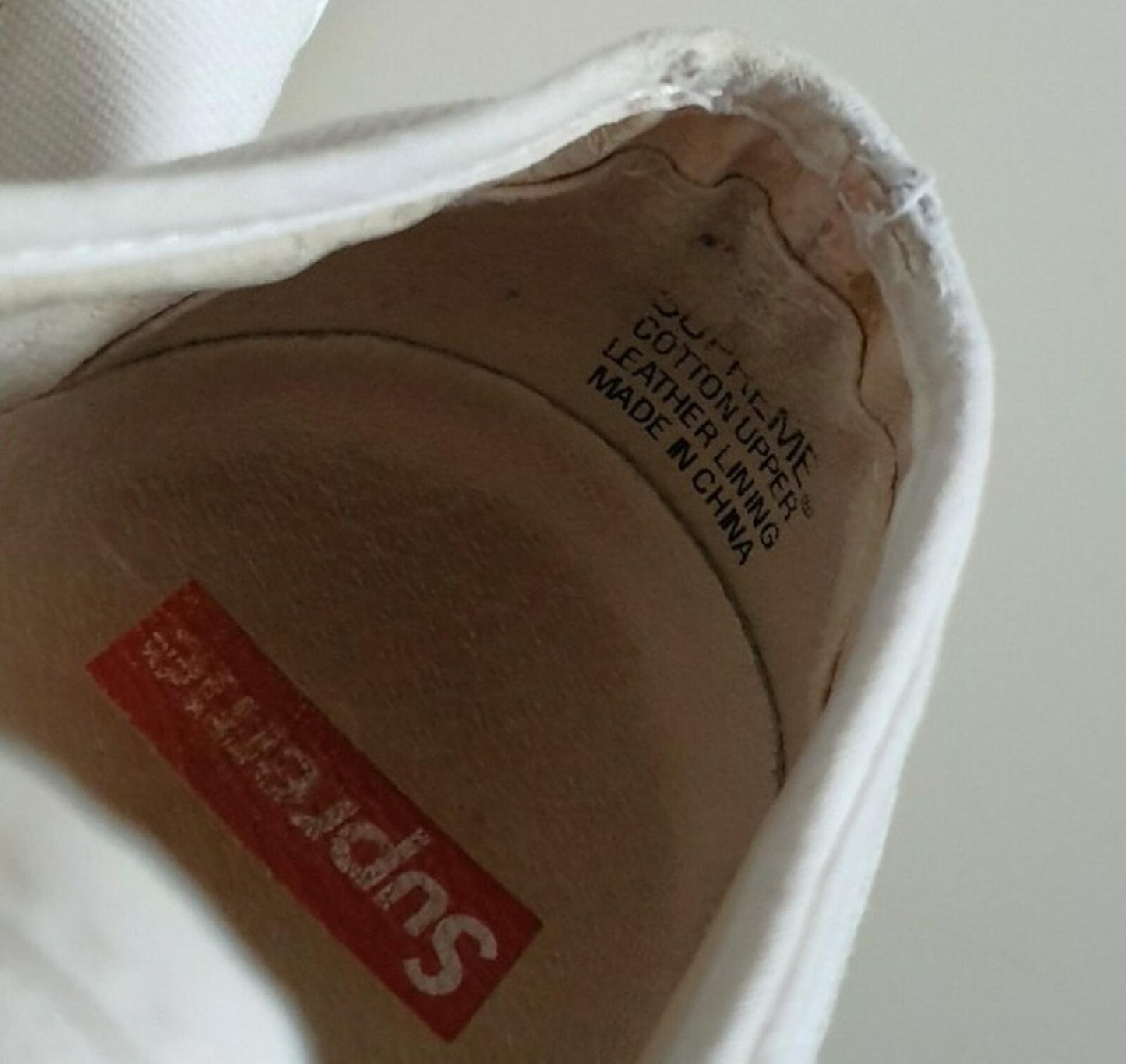 SS09 Supreme Canvas House Shoes White US 10