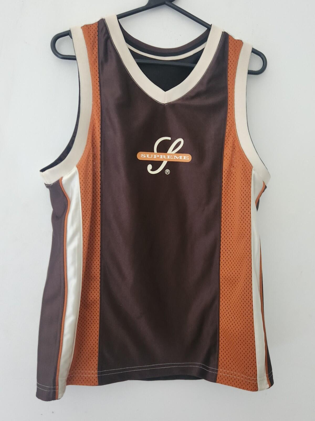 SS22 Supreme Wende-Basketballtrikot Größe S Klein Schwarz ärmelloses Tanktop