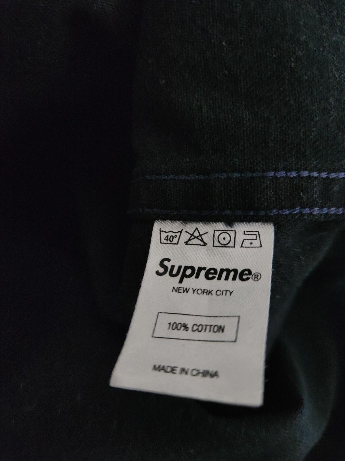 FW12 Supreme Hooded Denim Shirt Black Size M