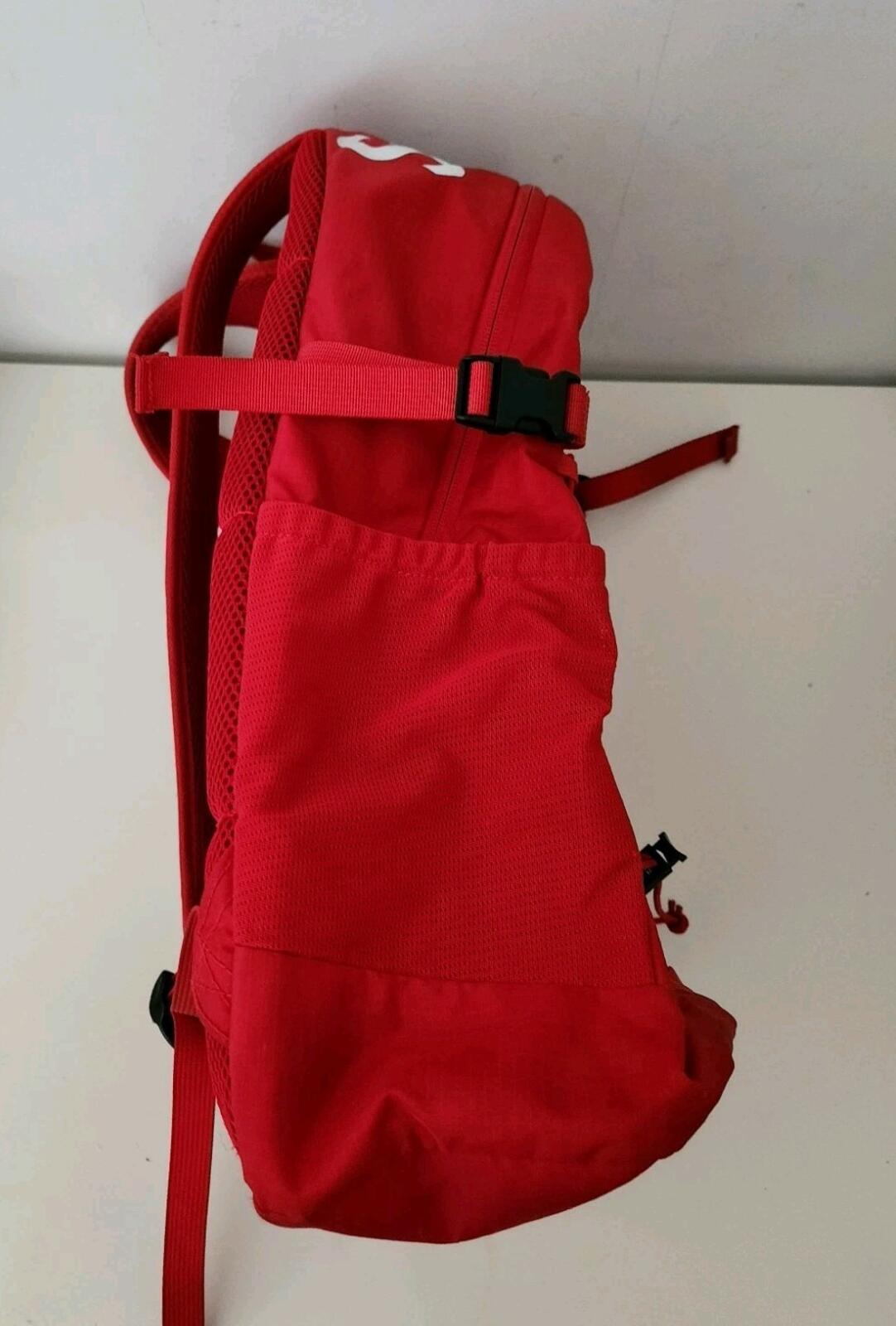 SS16 Supreme red backpack box logo Bag Rare Cordura Fabric