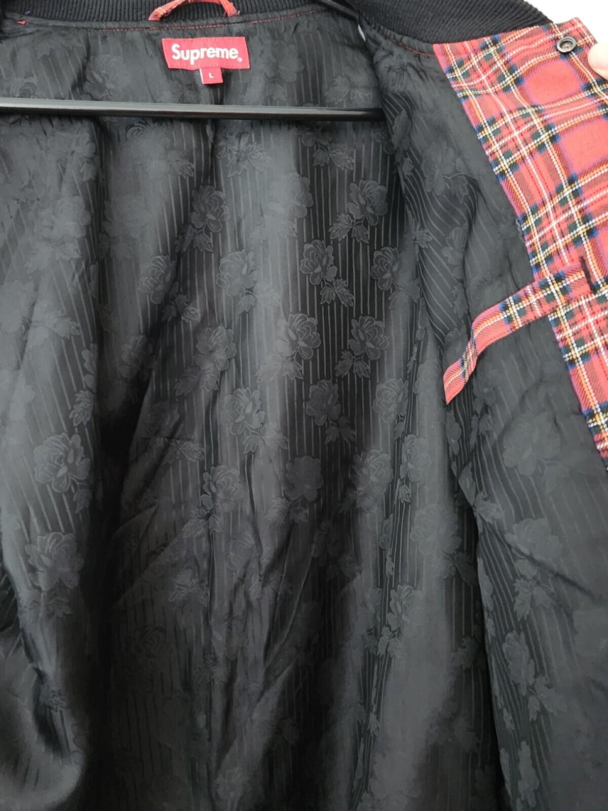 FW13 Supreme Plaid Bomber Jacket Red Size L