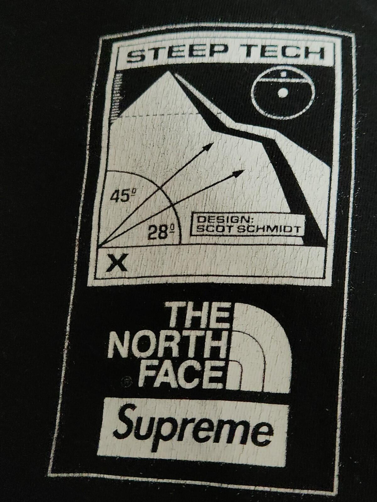 SS16 Supreme x The North Face Steep Tech Tee Größe M Schwarz T-Shirt TNF