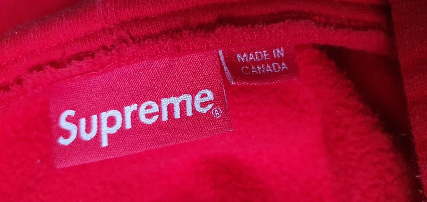 SS18 Supreme World Famous Zip Up Hooded Sweatshirt Red Size M