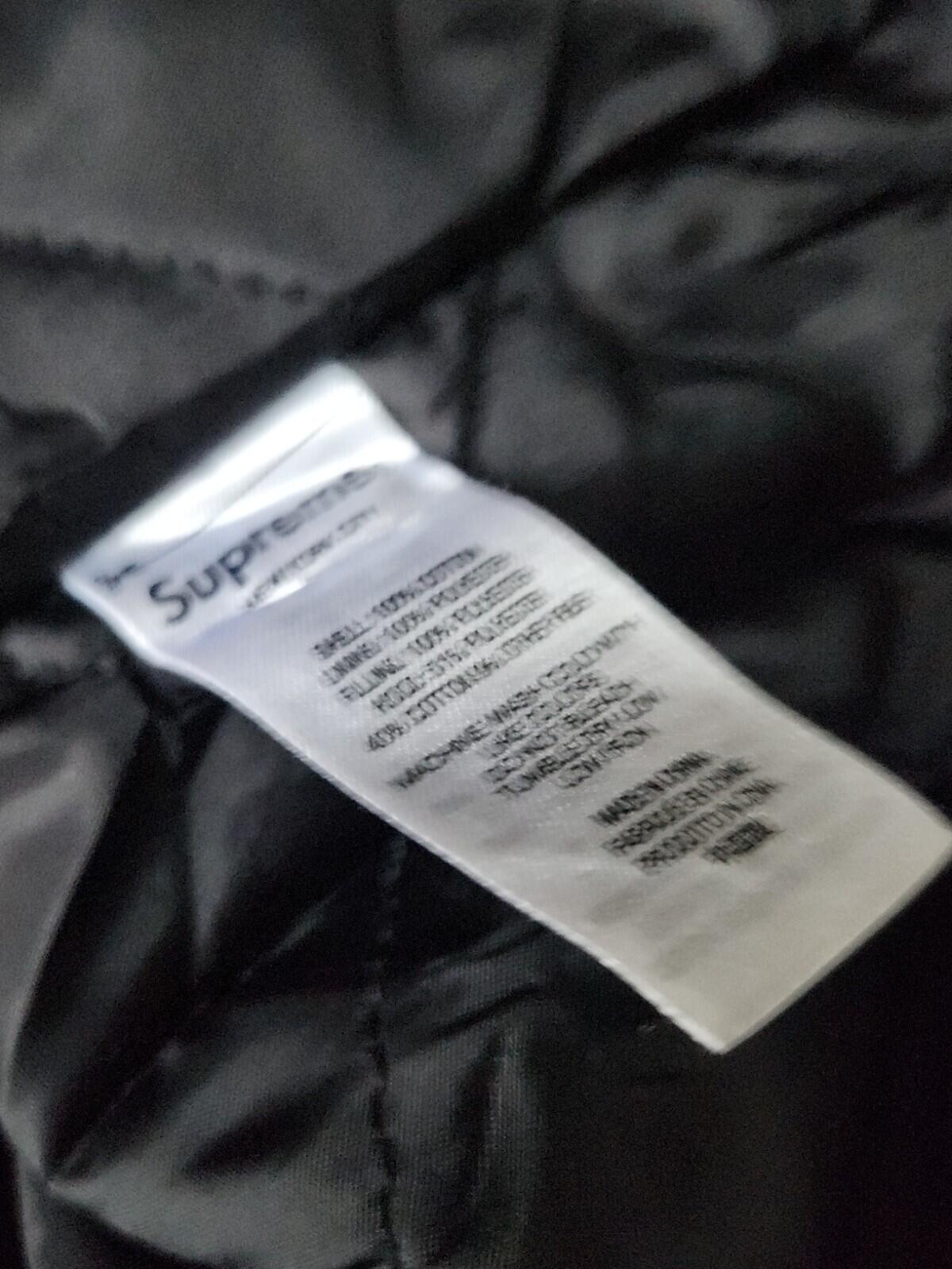 FW21 Supreme Hooded Flannel Zip Up Shirt Quilted Jacket Black Size L