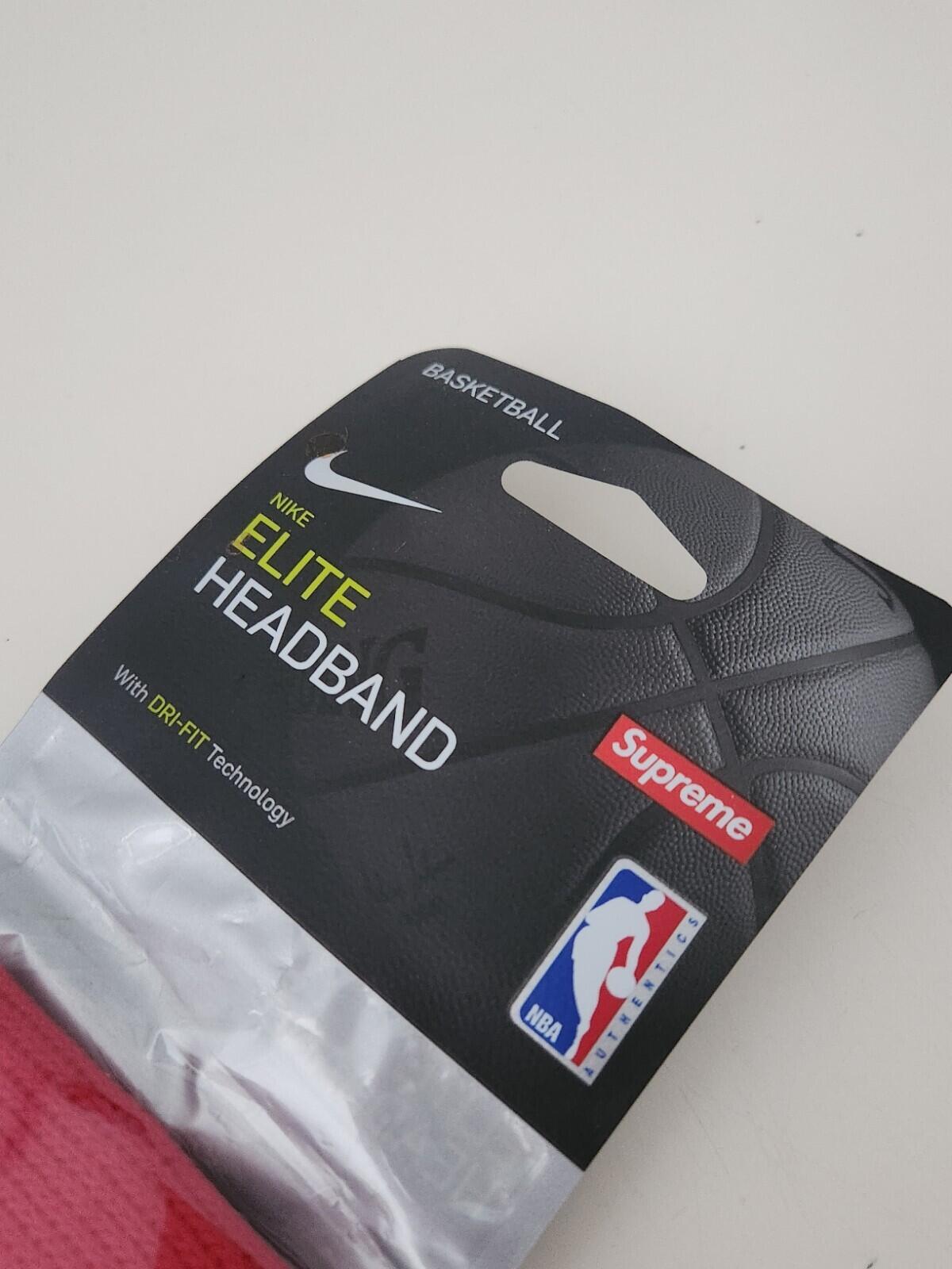 SS19 Supreme x Nike x NBA Cinta para la cabeza Elite roja Nueva y sin abrir Dri-FIT