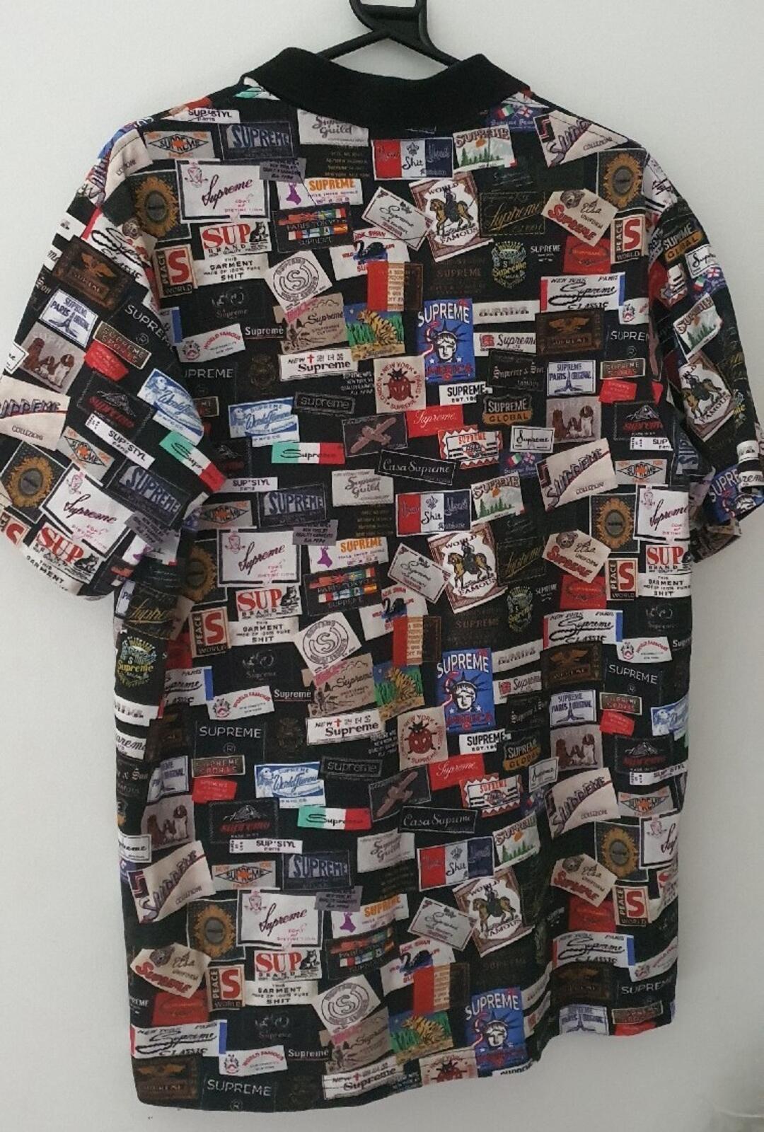 SS21 Supreme Labels Polo Shirt Black Size M