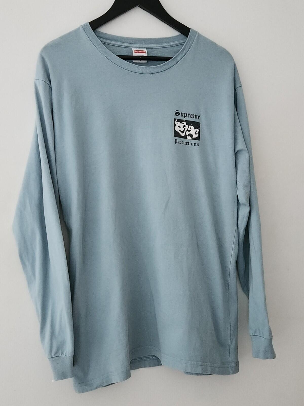 SS16 Supreme Productions Langarm-T-Shirt Schiefer Größe L großes T-Shirt