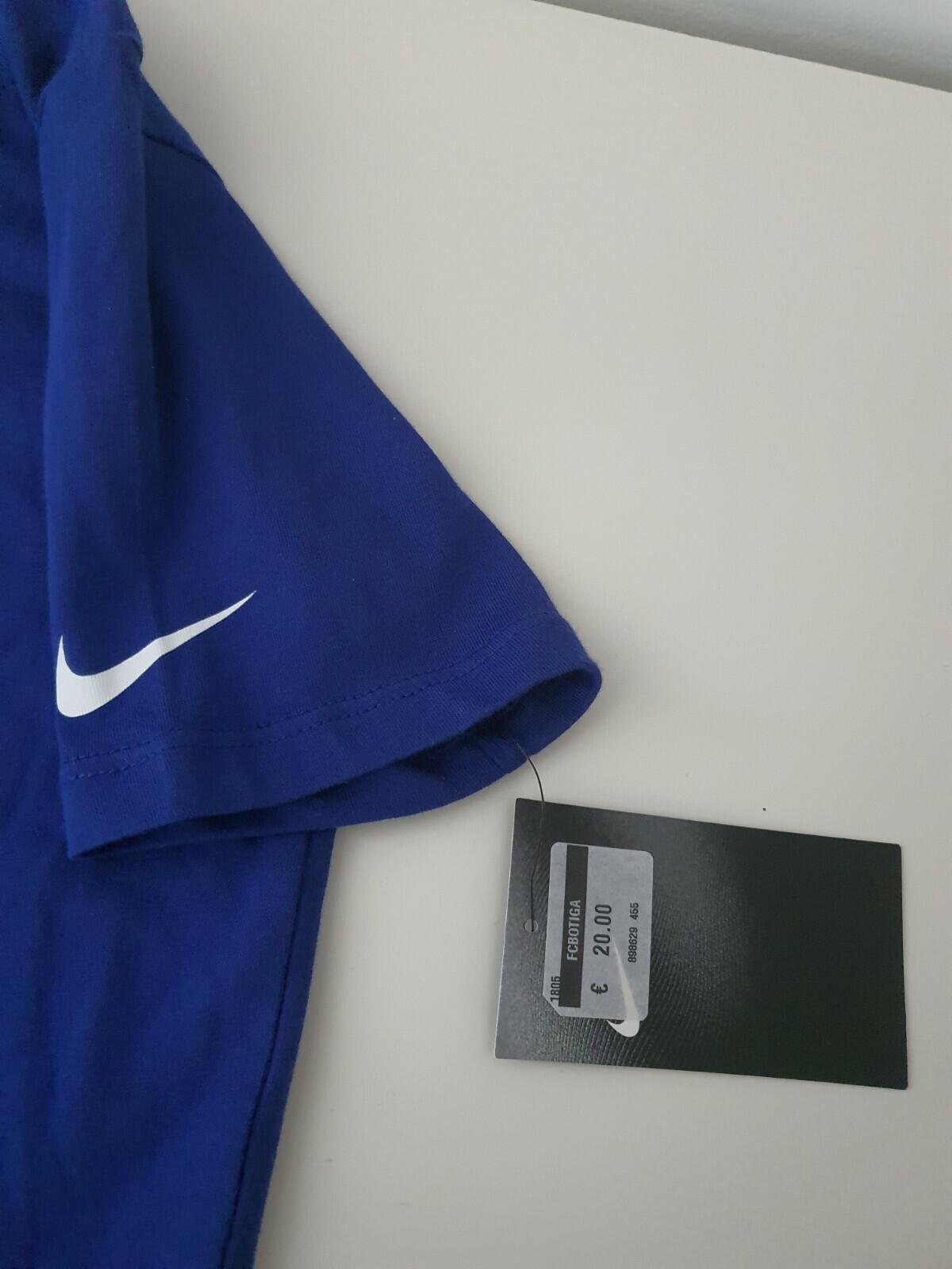 Nike T-Shirt FC Barcelona Jungen Kinder T-Shirt Blau Größe XS 6-8 Jahre 122-128 cm