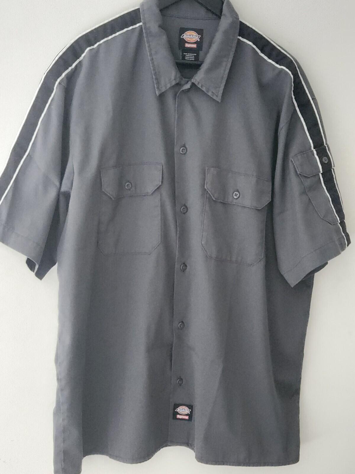 SS22 Supreme x Dickies Stripe S/S Work Shirt Black Size XL