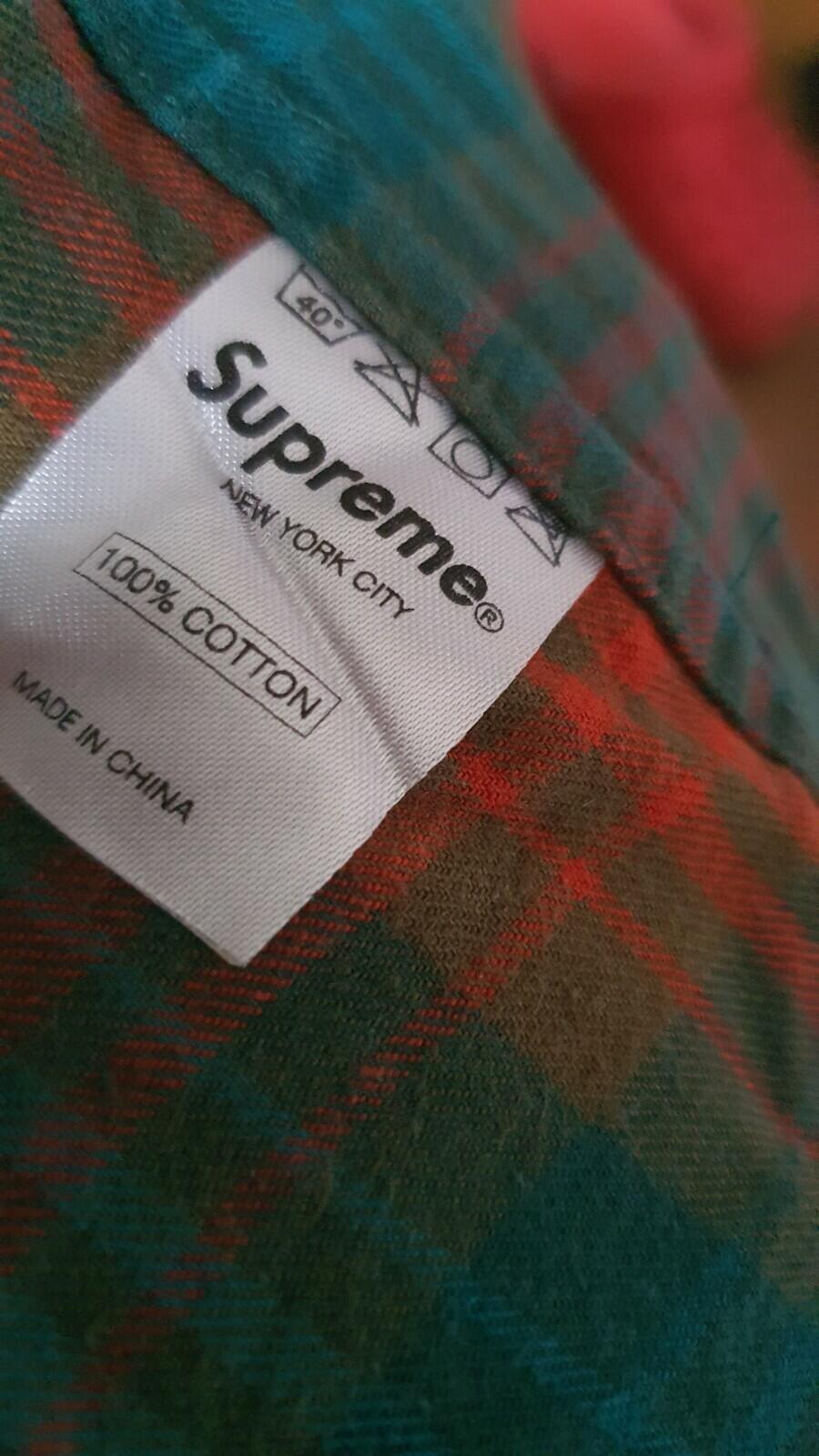 FW11 Supreme Ombre Plaid Shirt Size S