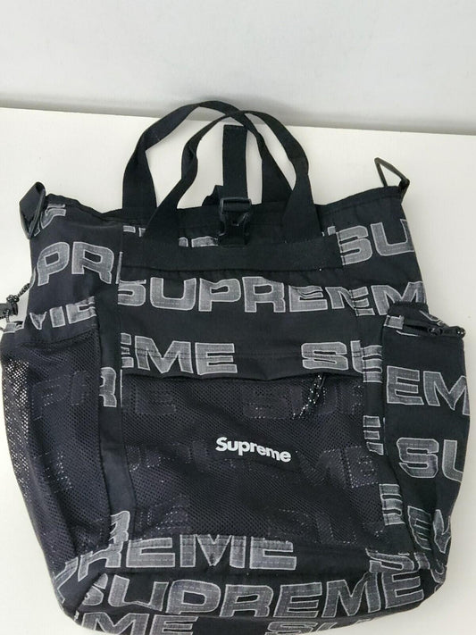 FW21 Supreme Utility Tote Black Bag Wasserabweisendes Nylon
