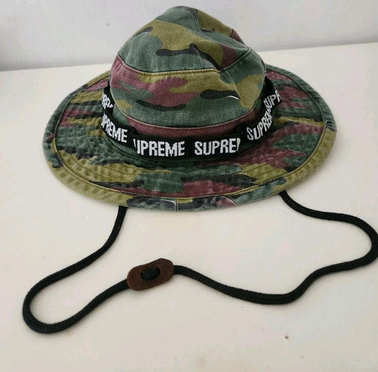 Gorro pescador Supreme SS18 camuflaje Jigsaw Boonie militar S/M pequeño/mediano Crusher