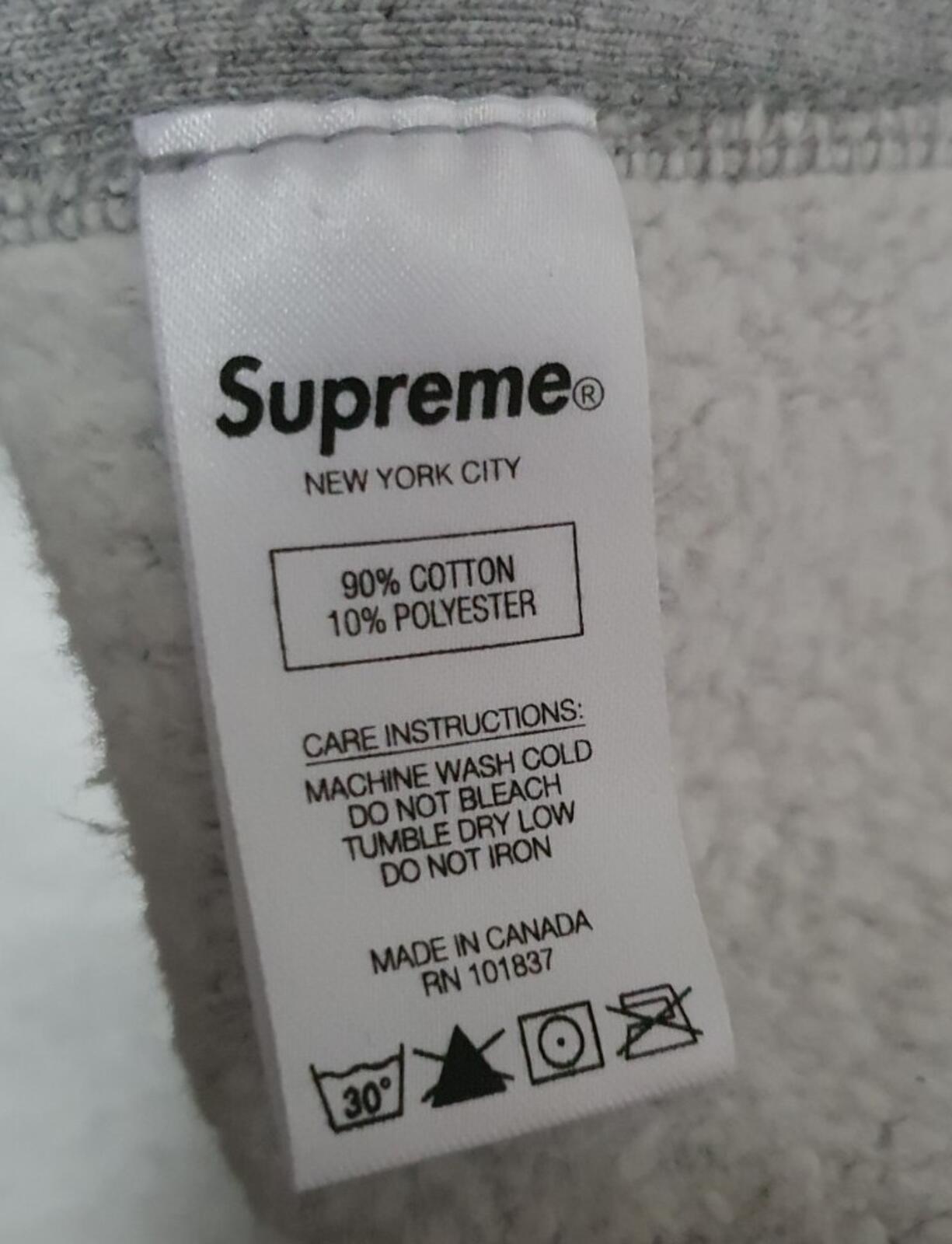 SS21 Supreme Kaws Chalk Logo Hooded Sweatshirt Heather Grey Size L
