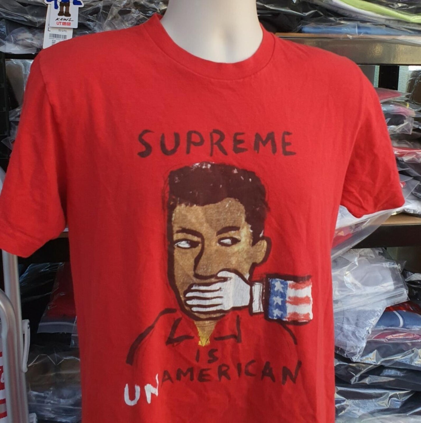 SS14 Supreme Unamerican tee M medium T-shirt Supreme Is Not American Made in USA