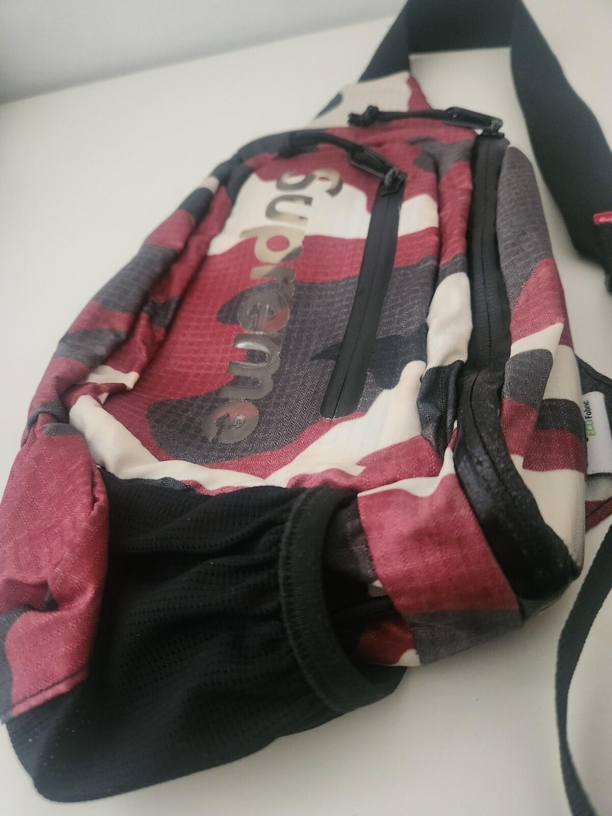 SS21 Supreme Sling Bag Umhänge-/Gürteltasche Cordura Nylon wasserabweisend Rot Camo