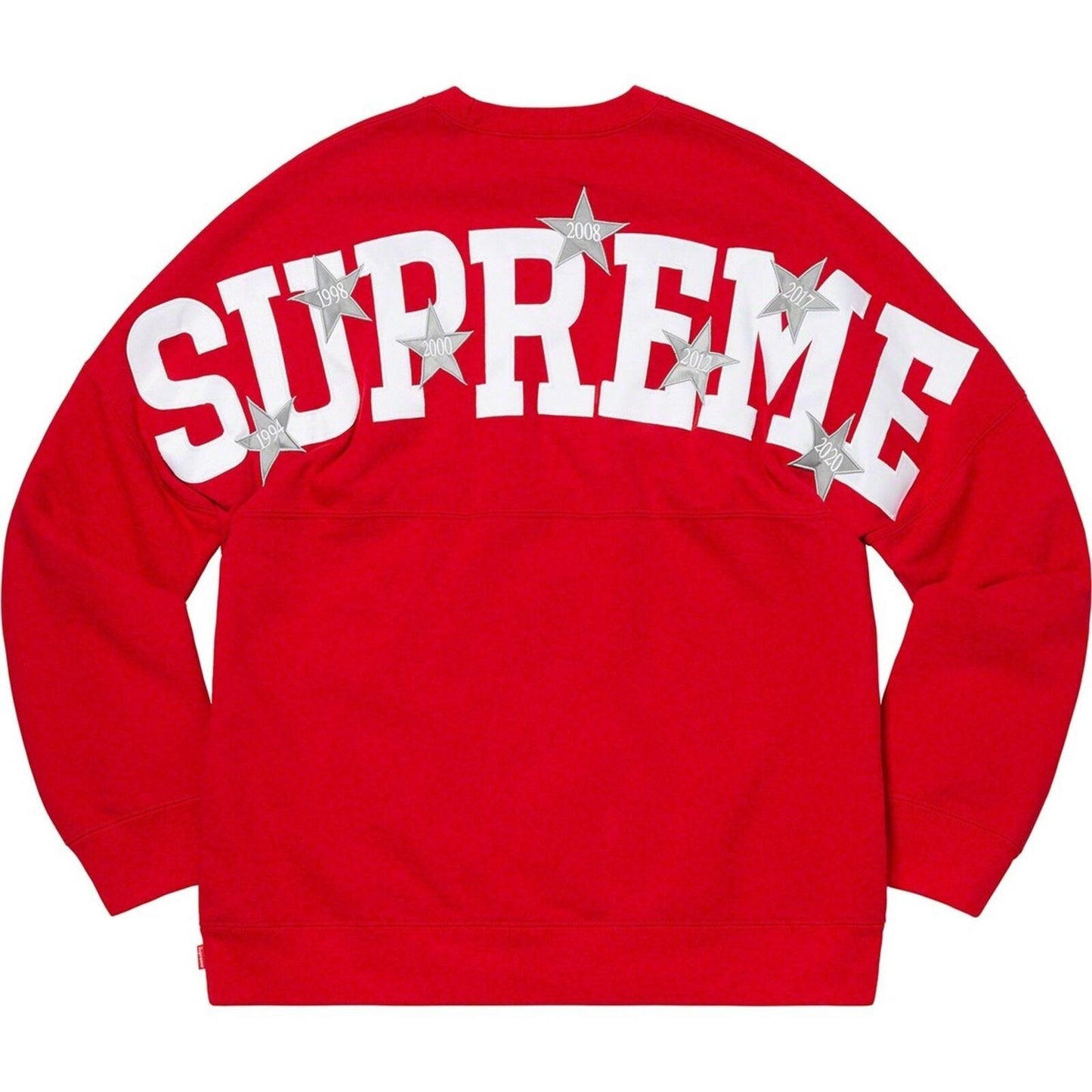 SS20 Supreme Stars Crewneck Red Jumper Size M Medium Sweatshirt Embroidered New