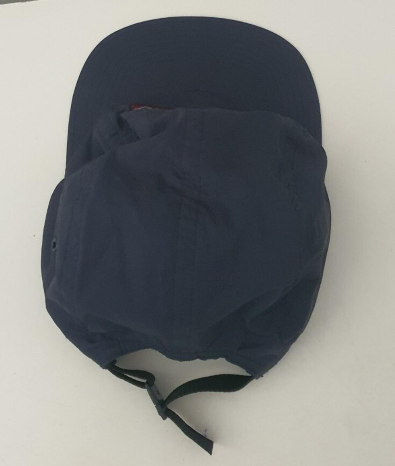 FW17 Supreme Liquid Metal Logo Camp Cap Navy