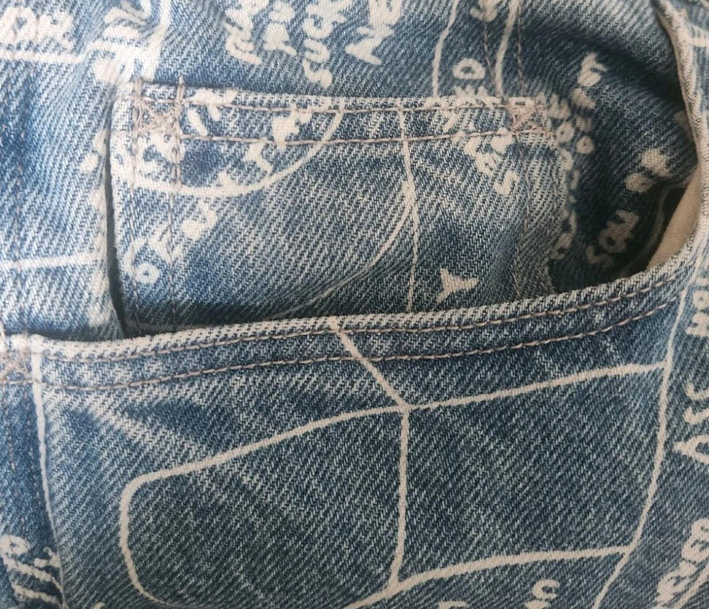 SS19 Supreme Gonz Map Denim Painter Hose Größe 30 W30 L30 Mark Gonzalez Jeans