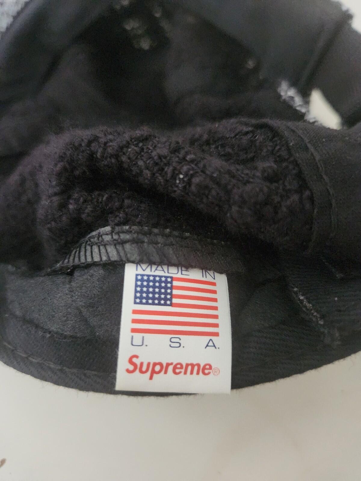 SS18 Supreme Boucle Camp Cap Black