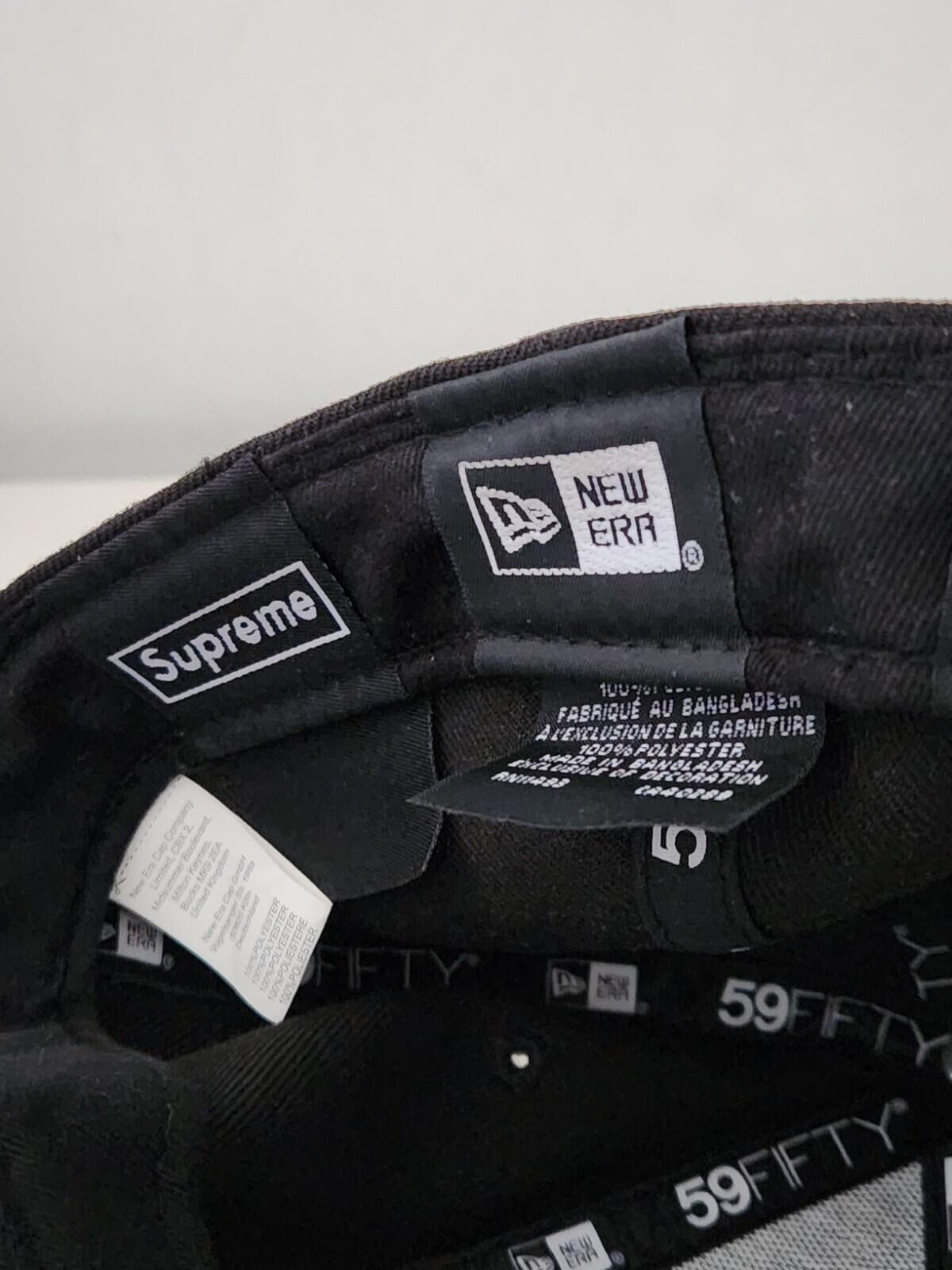 SS23 Supreme Script New Era Black Size 7 5/8