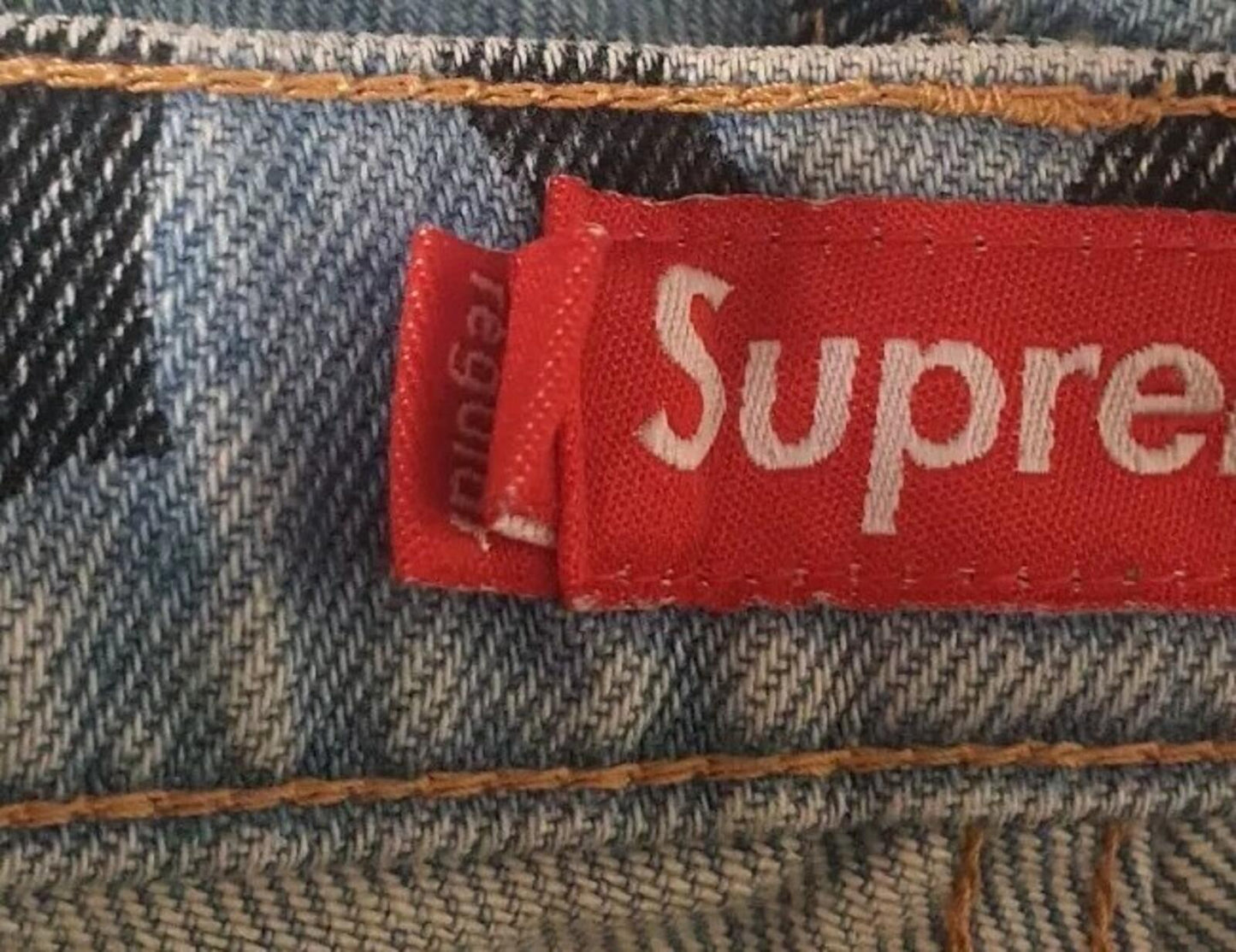FW22 Supreme Black Ark Regular Jeans 32 W32 L32 blue denim