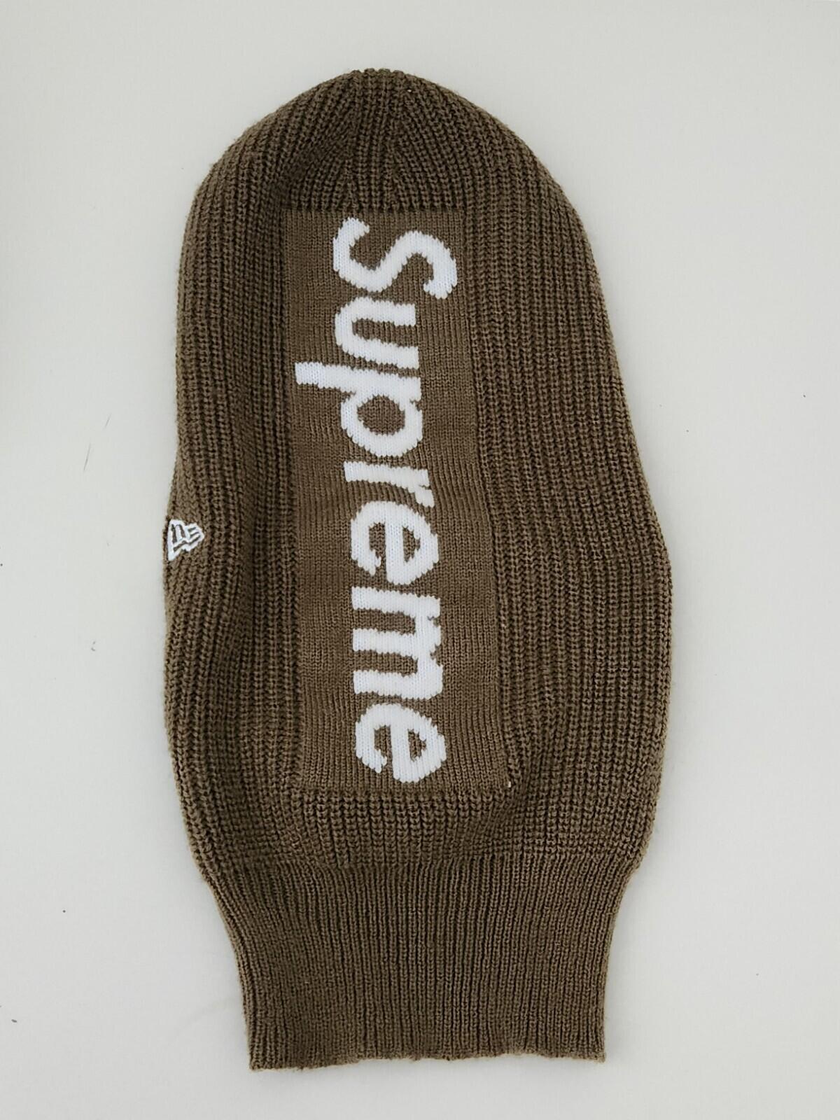 FW20 Supreme New Era Balaclava Olive Jacquard Logo Embroidered
