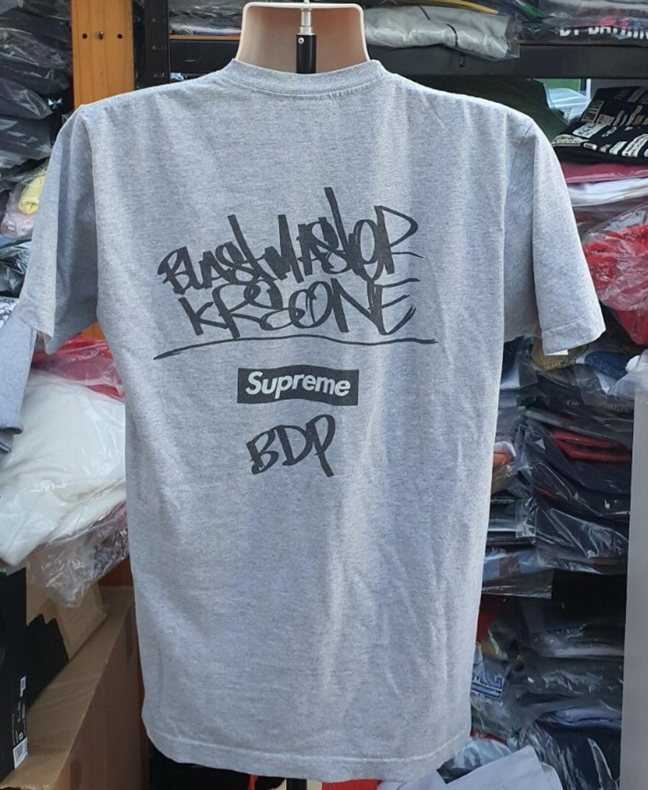 FW14 Supreme KRS-One All Means Tee Heather Grey Size M